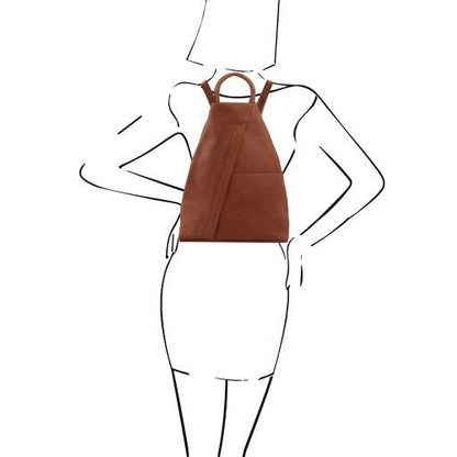Red leather Backpacks Shanghai - by Tuscany Leather