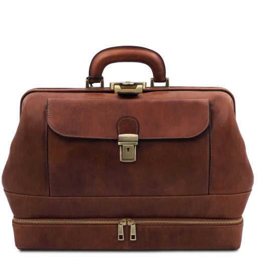 Brown leather Doctor Bags Giotto - by Tuscany Leather