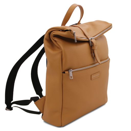 Light Blue leather Backpacks Denver - by Tuscany Leather