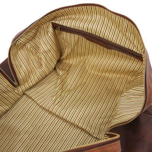 Dark Brown leather Duffel Bags Oslo - by Tuscany Leather