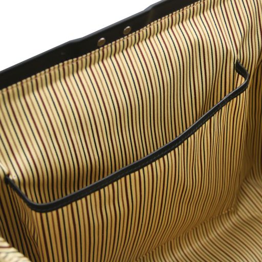 Black leather Doctor Bags Leonardo - by Tuscany Leather