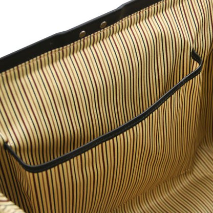 Black leather Doctor Bags Leonardo - by Tuscany Leather
