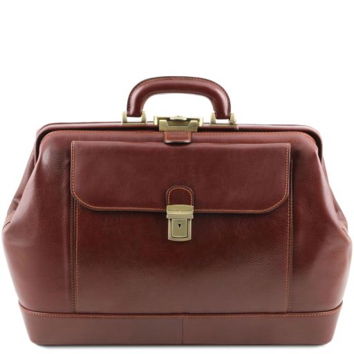 Brown leather Doctor Bags Leonardo - by Tuscany Leather