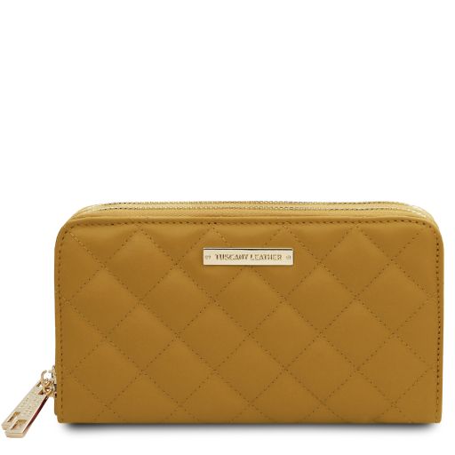 Mustard leather Wallets & Money Clips Ada - by Tuscany Leather
