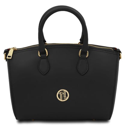 Black leather Handbags Layla - by Tuscany Leather