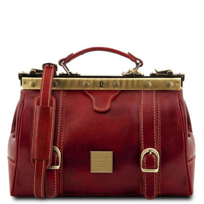 Red leather Doctor Bags Monalisa - by Tuscany Leather