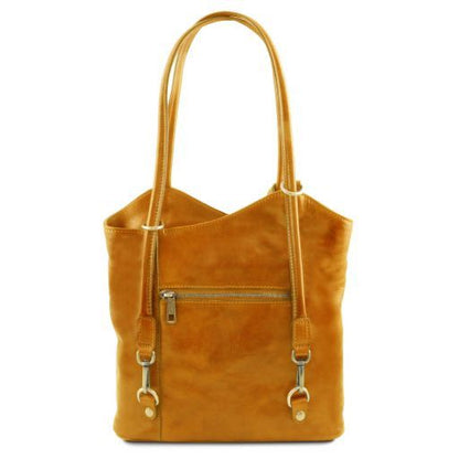 Patty - Leather convertible backpack shoulderbag