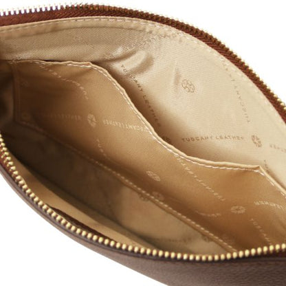 Coffee leather Handbags Diva - by Tuscany Leather