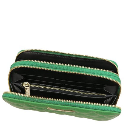 Ada - Double zip around soft leather wallet