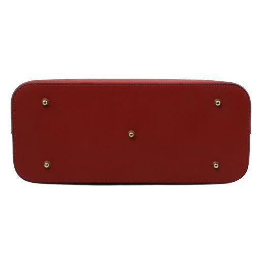 Red leather Handbags Olimpia - by Tuscany Leather