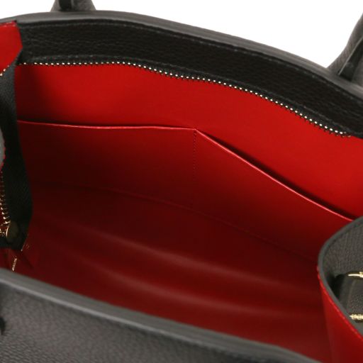 Black leather Handbags Coccola - by Tuscany Leather