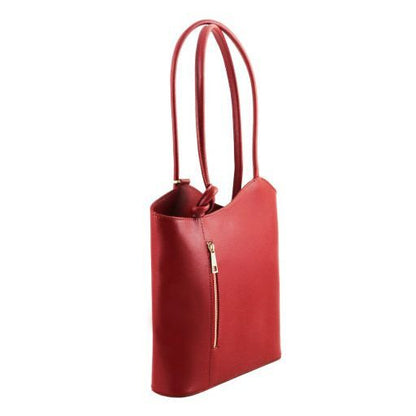 Cognac leather Shoulder Bags Patty - by Tuscany Leather