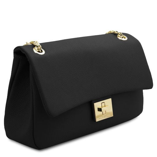 Black leather Handbags Elettra - by Tuscany Leather