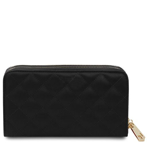 Ada - Double zip around soft leather wallet