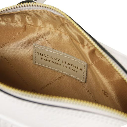 White leather Handbags Mousse - by Tuscany Leather