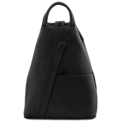 Black leather Backpacks Shanghai - by Tuscany Leather