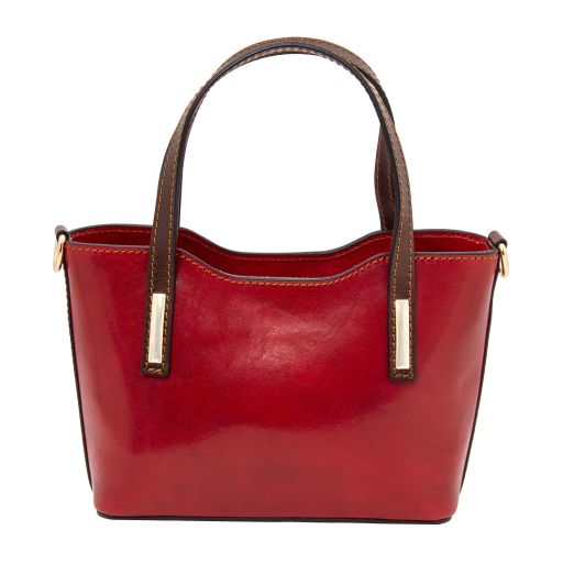 Dark Blue leather Handbags Amelia - by Tuscany Leather