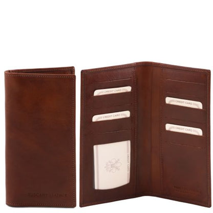 Exclusive vertical 2 fold leather wallet