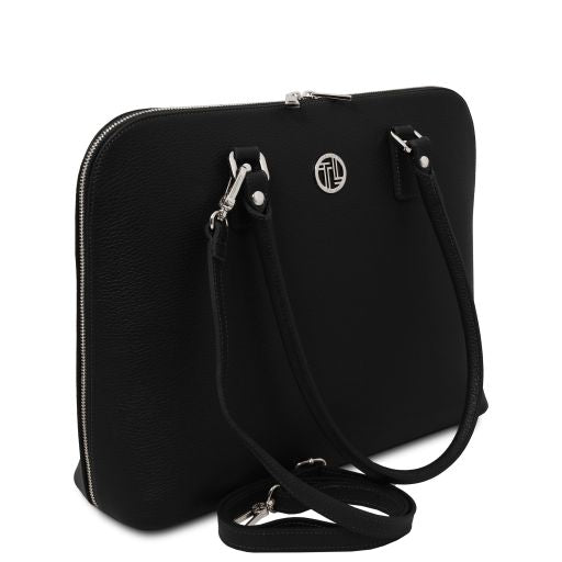 Black leather Briefcases Magnolia - by Tuscany Leather