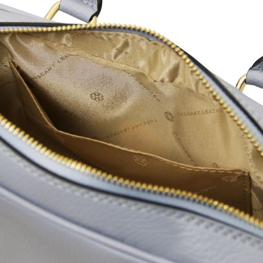 White leather Handbags Mousse - by Tuscany Leather