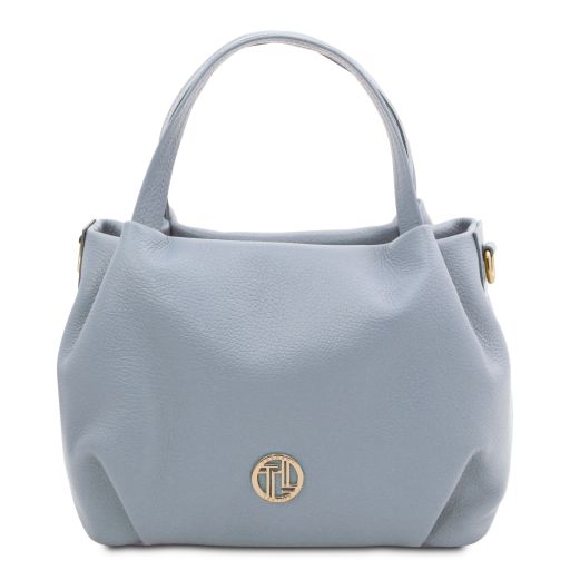 Light Blue leather Handbags Nora - by Tuscany Leather
