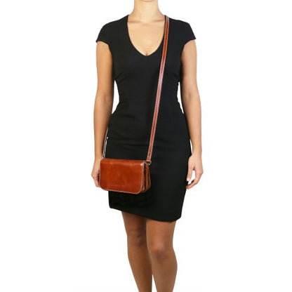 Carmen - Leather shoulder bag with flap