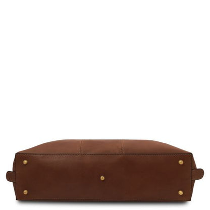 Brown leather Briefcases Ravenna - by Tuscany Leather