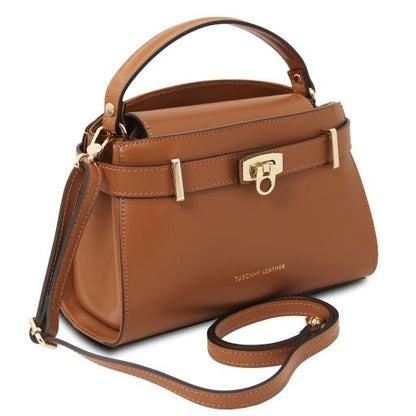 Coffee leather Handbags Maisy - by Tuscany Leather