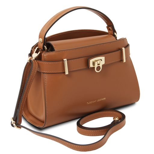 Coffee leather Handbags Maisy - by Tuscany Leather