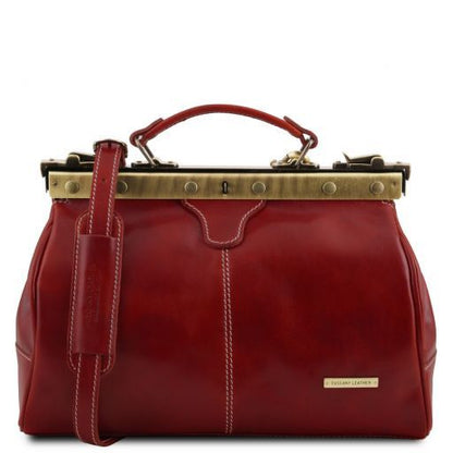 Red leather Doctor Bags Michelangelo - by Tuscany Leather