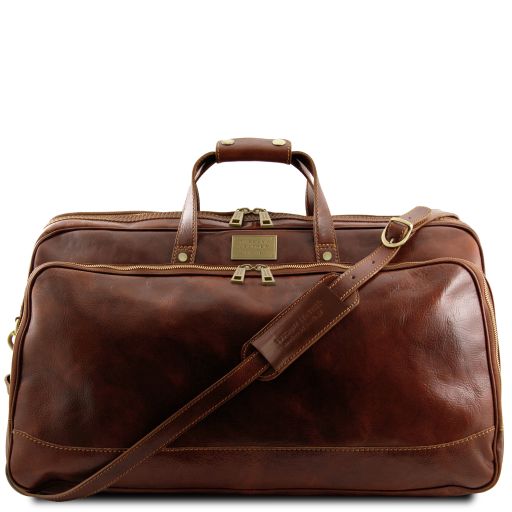 Brown leather Suitcases Bora Bora by Tuscany Leather