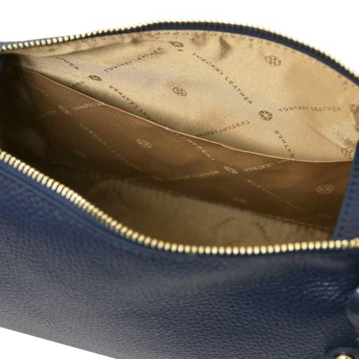 Dark Blue leather Handbags Praline - by Tuscany Leather