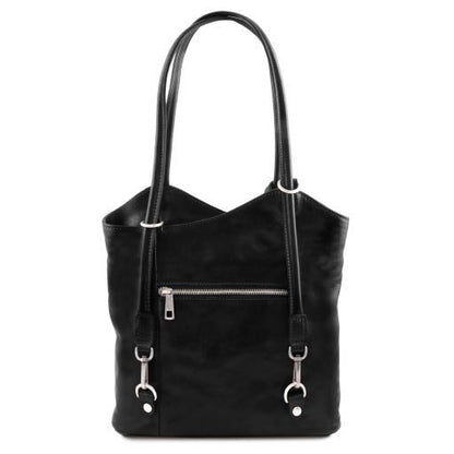 Patty - Leather convertible backpack shoulderbag