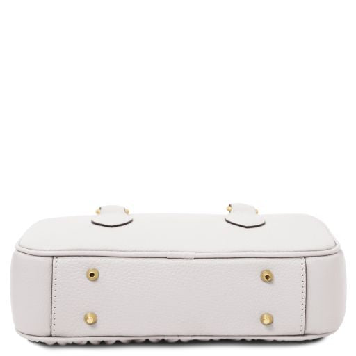 White leather Handbags Mousse - by Tuscany Leather