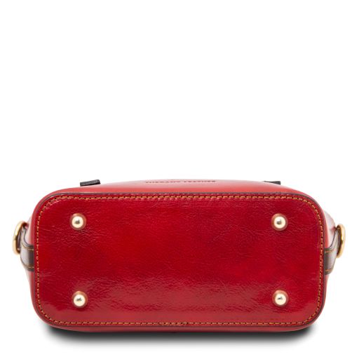 Dark Blue leather Handbags Amelia - by Tuscany Leather