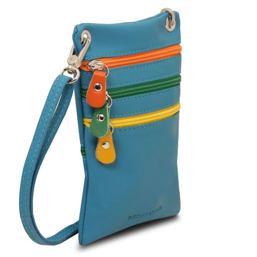 Dark Blue leather Shoulder Bags TL by Tuscany Leather