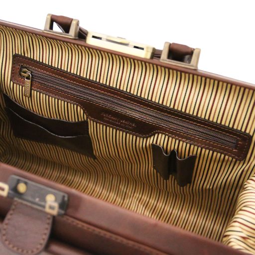 Black leather Doctor Bags Leonardo - by Tuscany Leather