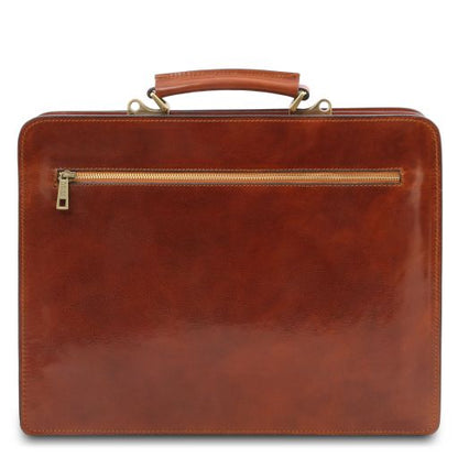 Brown leather Briefcases Venezia - by Tuscany Leather
