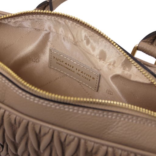 White leather Handbags Mousse - by Tuscany Leather