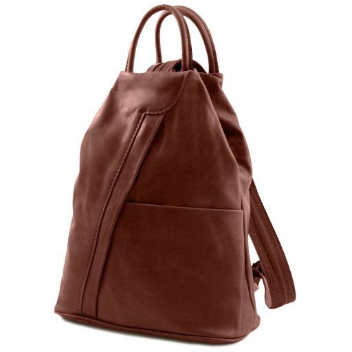 Red leather Backpacks Shanghai - by Tuscany Leather