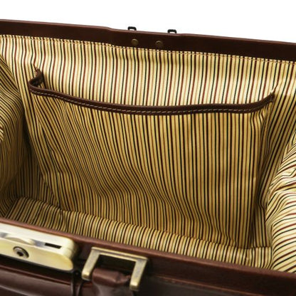 Black leather Doctor Bags Giotto - by Tuscany Leather