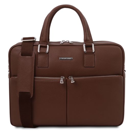 Treviso - Leather laptop briefcase