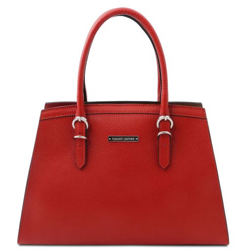 Lipstick Red leather Handbags TL by Tuscany Leather
