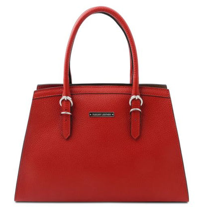 Lipstick Red leather Handbags TL by Tuscany Leather