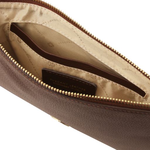 Coffee leather Handbags Diva - by Tuscany Leather