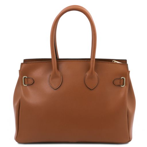 Cognac leather Handbags TL by Tuscany Leather