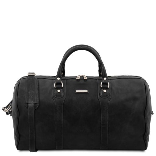 Black leather Duffel Bags Oslo - by Tuscany Leather