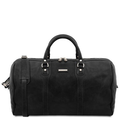 Black leather Duffel Bags Oslo - by Tuscany Leather