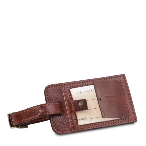 Honey leather Travel Accessories Luggage tag by Tuscany Leather