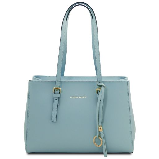 Light Blue leather Handbags TL by Tuscany Leather